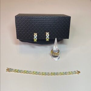 Joan Rivers Vintage Pastel Crystal Rhinestone Jewelry set